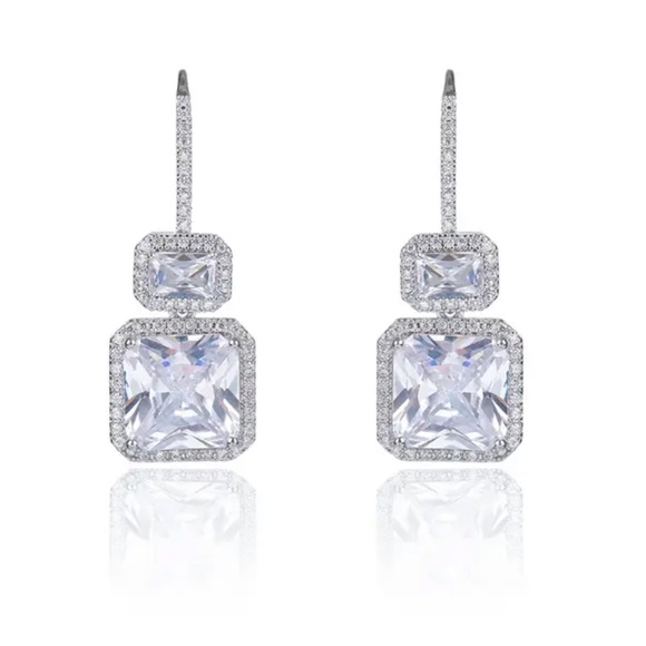 Neiman Marcus Jewelry - 4ct Princess Cut Earrings